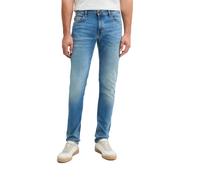 5-Pocket-Jeans MARC O'POLO "in lässiger Cross-Hatch-Denim Struktur", Herren, Gr. 36, Länge 34, blau (authentic mid wash), Obermaterial: 98% Baumwolle, 2% Elasthan, unifarben, figurbetont normal, Jeans