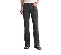 5-Pocket-Jeans MARC O'POLO "KIRUNA", Damen, Gr. 27, Länge 30, grau (dunkelgrau wash), Denim/Jeans, Obermaterial: 90% Baumwolle, 9% Polyester, 1% Elasthan, Jeans 5-Pocket-Jeans, flared aus Organic-Cott