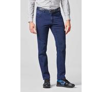 5-Pocket-Jeans MEYER "CHICAGO", Herren, Gr. 27, Normalgrößen, beige (schwarz, blau stone), 74% Baumwolle, 10% Elastomultiester, 8% Wolle, 8% Polyester, unifarben, figurumspielend lang, Jeans 5-Pocket-