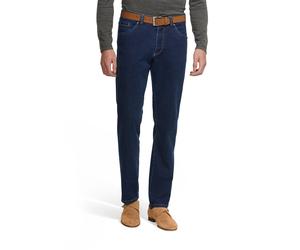 5-Pocket-Jeans MEYER "Dublin", Herren, Gr. 34, Länge 34, blau, 97% Baumwolle, 3% Elasthan, unifarben, slim fit lang, Jeans 5-Pocket-Jeans, aus Stretch-Denim mit Dehnbund (77291024-34) blau