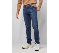 M 5 BY MEYER Cross Hedge Denim Five Pocket Blau (dark blue stone used)