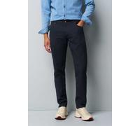 M 5 BY MEYER Baumwolle-Tencel Microstruktur Five Pocket Blau (Marine)