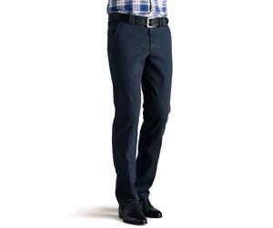 5-Pocket-Jeans MEYER "Roma", Herren, Gr. 40, Länge 32, blau (dunkelblau), 93% Baumwolle, 6% Polyester, 1% Elasthan, unifarben, figurumspielend lang, Jeans 5-Pocket-Jeans, aus Stretch-Denim mit Dehnbun