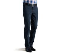 5-Pocket-Jeans MEYER "Roma", Herren, Gr. 46, Länge 32, blau (dunkelblau), 93% Baumwolle, 6% Polyester, 1% Elasthan, unifarben, figurumspielend lang, Jeans 5-Pocket-Jeans, aus Stretch-Denim mit Dehnbun