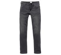 5-Pocket-Jeans MUSTANG "Style Washington Straight", Herren, Gr. 34, Länge 30, grau (medium, schwarz), Denim/Jeans, Obermaterial: 64% Baumwolle, 31% Polyester, 3% Viskose, 2% Elasthan, straight fit, Je