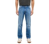 5-Pocket-Jeans MUSTANG "Tramper Straight", Herren, Gr. 36, Länge 32, medium middle 582, Denim/Jeans, Obermaterial: 99% Baumwolle, 1% Elasthan, straight fit lang, Jeans 5-Pocket-Jeans, mit mittelhohem