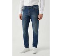 5-Pocket-Jeans OLYMP "Oskar", Herren, Gr. 31, Länge 30, indigo, Denim/Jeans, Obermaterial: 98% Baumwolle, 2% Elasthan, gerade lang, Jeans 5-Pocket-Jeans (17425416-31) indigo