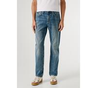 5-Pocket-Jeans PEPE JEANS "BYRON FS MIDNIGHT FADE", Herren, Gr. 36, Länge 32, dirty blau, Denim/Jeans, Obermaterial: 100% Baumwolle, unifarben, straight fit lang, Jeans 5-Pocket-Jeans, Regular Waist (