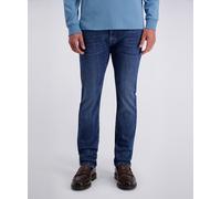 Tapered-fit-Jeans PIERRE CARDIN "Lyon Tapered", Herren, Gr. W40/L34, Länge 34, blau (ocean blau used), Obermaterial: 92% Baumwolle CO. 5% Elastomultiester ELE. 3% Elasthan EL., uni, tapered fit, Jeans
