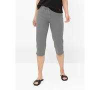 5-Pocket-Jeans RAPHAELA BY BRAX "Style CAREN CAPRI", Damen, Gr. 44K (22), Kurzgrößen, grau (dunkelgrau), Denim/Jeans, 88% Baumwolle, 9% Elastomultiester, 3% Elasthan, Jeans 5-Pocket-Jeans (73692616-22