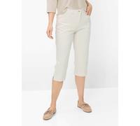 5-Pocket-Jeans RAPHAELA BY BRAX "Style CAREN CAPRI", Damen, Gr. 48K (24), Kurzgrößen, beige (weiß), Denim/Jeans, 78% Baumwolle, 18% Polyester, 4% Elasthan, Jeans 5-Pocket-Jeans (53943916-24) weiß