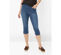 5-Pocket-Jeans RAPHAELA BY BRAX "Style PAMINA CAPRI", Damen, Gr. 44K (22), Kurzgrößen, jeans, Denim/Jeans, 50% Baumwolle, 40% Lyocell, 7% Elastomultiester, 3% Elasthan, Jeans 5-Pocket-Jeans (55672963-