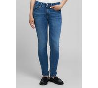 5-Pocket-Jeans REPLAY "NEW LUZ Skinny Fit", Damen, Gr. 32, Länge 32, blau (medium blau), Denim/Jeans, Obermaterial: 72% Baumwolle, 21% Modal, 5% Polyester, 2% Elasthan, skinny fit normal, Jeans 5-Pock