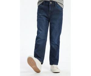 5-Pocket-Jeans S.OLIVER JUNIOR, Jungen, Gr. 110, N-Gr, blau (dunkelblau), Denim/Jeans, Obermaterial: 85% Baumwolle, 14% Polyester, 1% Elasthan, unifarben, slim fit lang, Jeans 5-Pocket-Jeans, mit Stre