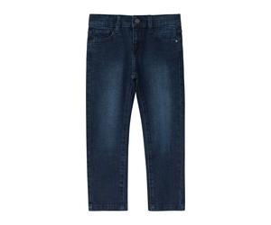 5-Pocket-Jeans S.OLIVER JUNIOR, Jungen, Gr. 128, N-Gr, dunkelblau, Denim/Jeans, Obermaterial: 74% Baumwolle, 23% Polyester, 2% Polyamid, 1% Elasthan, slim fit lang, Jeans 5-Pocket-Jeans, mit Stretch, 