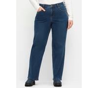 Sheego Jeans in durchgehend weiter Beinform 52 dark blue denim