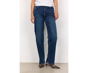 5-Pocket-Jeans SOYACONCEPT "SC-KIMBERLY 34-B", Damen, Gr. 30, Länge 31, blau (dunkelblau denim), Denim/Jeans, Obermaterial: 81% Baumwolle, 17% Polyester, 2% Elasthan, unifarben, straight fit knöchella