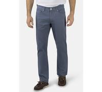 5-Pocket-Jeans STOOKER MEN "Frisco Print Straight Fit Jeans", Herren, Gr. 34, Länge 32, blau (blau structure aop), Twill, 99% Baumwolle, 1% Elasthan, straight fit lang, Jeans 5-Pocket-Jeans, Straight