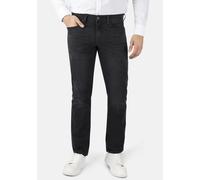 5-Pocket-Jeans STOOKER MEN "Glendale Denim Slim Straight Fit", Herren, Gr. 34, Länge 32, schwarz (schwarz used), Denim/Jeans, 98% Baumwolle, 2% Elasthan, eng lang, Jeans 5-Pocket-Jeans, Slim Straight