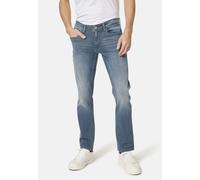 5-Pocket-Jeans STOOKER MEN "Glendale Season Slim Straight Fit", Herren, Gr. 42, Länge 32, blau (dusty blau), Denim/Jeans, 98% Baumwolle, 2% Elasthan, eng lang, Jeans 5-Pocket-Jeans, Slim Straight Fit
