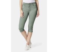 5-Pocket-Jeans STOOKER WOMEN "Capri Colour Skinny Fit", Damen, Gr. 44, Länge 19, grün (grün tee), Denim/Jeans, 68% Baumwolle, 28% Polyester, 4% Elasthan, skinny fit 7/8-Länge, Jeans 5-Pocket-Jeans, Sk