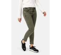5-Pocket-Jeans STOOKER WOMEN "Florenz Colour autumn Slim Fit", Damen, Gr. 44, Länge 32, grün (olive wash), Denim/Jeans, 98% Baumwolle, 2% Elasthan, casual, slim fit lang, Jeans, Slim Fit Casual Clean