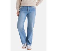 5-Pocket-Jeans STOOKER WOMEN "MARY Denim 5-Pocket Hose", Damen, Gr. 46, Länge 30, blau (light blau random), Jersey, 99% Baumwolle, 1% Elasthan, weit lang, Jeans 5-Pocket-Jeans, Wide Leg Fit Casual Cle