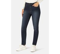 5-Pocket-Jeans STOOKER WOMEN "Milano Denim Basic Magic Shape Fit Jeans", Damen, Gr. 40, Länge 28, blau (medium blau), Denim/Jeans, 81% Baumwolle, 17% Polyester, 2% Elasthan, schmal lang, Jeans 5-Pocke