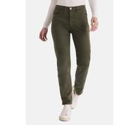 5-Pocket-Jeans STOOKER WOMEN "Nizza Denim Basic Tapered Fit Jeans", Damen, Gr. 46, Länge 30, grün (olive), Denim/Jeans, 82% Baumwolle, 17% Polyester, 1% Elasthan, gerade, unten schmal lang, Jeans 5-Po