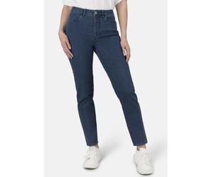 5-Pocket-Jeans STOOKER WOMEN "Nizza Denim Basic Tapered Fit Jeans", Damen, Gr. 46, Länge 32, blau (blau denim), Denim/Jeans, 82% Baumwolle, 17% Polyester, 1% Elasthan, gerade, unten schmal lang, Jeans