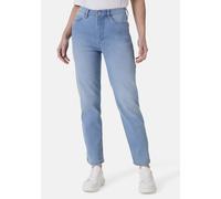 5-Pocket-Jeans STOOKER WOMEN "Nizza Denim Tapered Fit Jeans", Damen, Gr. 46, Länge 30, blau (light blau wash), Denim/Jeans, 82% Baumwolle, 17% Polyester, 1% Elasthan, gerade, unten schmal lang, Jeans