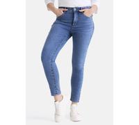 5-Pocket-Jeans STOOKER WOMEN "Rio Fexxi Move Denim Skinny Fit Jeans", Damen, Gr. 36, Länge 28, blau (midblau used), Denim/Jeans, 82% Baumwolle, 17% Polyester, 1% Elasthan, skinny fit lang, Jeans 5-Poc