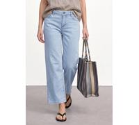 Street One Frauen Mid Waist Wide Leg Jeans im Loose Fit in Blau, Gr: 26