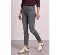 Comfort-fit-Jeans STREET ONE, Damen, Gr. 30, Länge 32, steel grau wash, Jeans, 82% Baumwolle, 15% Polyester, 3% Elasthan, unifarben, lang, Jeans, Middle Waist (78572268-30) steel grau wash