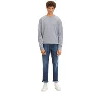 5-Pocket-Jeans TOM TAILOR "MARVIN", Herren, Gr. 34, Länge 30, blau (used mid stone), Denim/Jeans, Obermaterial: 98% Baumwolle, 2% Elasthan, straight fit, Jeans 5-Pocket-Jeans, mit kleinem Logo-Print (
