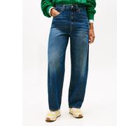 5-Pocket-Jeans TOMMY HILFIGER "DNM BARREL RW", Damen, Gr. 28, Länge 30, mine, Denim/Jeans, Obermaterial: 100% Baumwolle, Abriebeffekte, bequem knöchellang, Jeans 5-Pocket-Jeans (96697742-28) mine