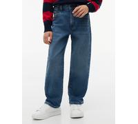 5-Pocket-Jeans TOMMY HILFIGER, Jungen, Gr. 16 (176), N-Gr, blau (vintagemediumstr), Denim/Jeans, Obermaterial: 99% Baumwolle, 1% Elasthan, unifarben, relaxed fit lang, Jeans 5-Pocket-Jeans, Relaxed Fi
