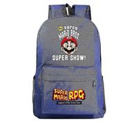 (5) Schultasche mit Super Mario-Aufdruck für Grund- und Sekundarschüler - Unisex-Freizeitrucksack