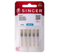 5 Singer 2045 Universal-Nähmaschinennadeln (15 x 1, HAX1, 130/705H), Kugelspitze, Gelbband, mehrere Größen (Singer 90/14)