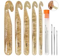 5 Stk 12-25 mm Dick Häkelnadeln Set mit Maschenmarkierer,Groß Crochet Hook
