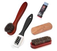 5 STK Schuhbürsten Set, Wildlederbürste für Schuhe, Schuhreiniger Raulederbürste Nubukleder Bürste, Veloursleder Pflege Reinigungsset Messingborsten, Wildleder Radiergummi