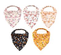 5 Stück Blumen Haarbandana für Frauen, Leicht, Elastisch, Elegant | Haaraccessoire aus Stoff, Luftig Tragbar, für Foto und Geburtstag, Stilvoller Damenschmuck Zufällige Farbe