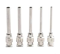5 Stück Edelstahl-Nadeln für Dosiermaschinen, 25 mm Länge, 2,5 cm, Größe 10, 15 Gauge, Industriequalität für präzise Flüssigkeitsanwendung