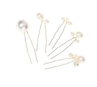 5 Stück Elegante Braut Perlenhaarnadel U-förmig mit Perlen | Zartes Haaraccessoire in Gold, Glatte Kanten und Schöner Glanz, für Feier und Brautfrisur