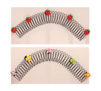 5 Stück Haarspangen Dehnbare unsichtbare Haarspangen 7, 5 breiter Halter U-Form Finishing Fixer Kamm-Sets niedliche verlängerte Kämme für Frauen Mädchen Zubehör Stawberry...
