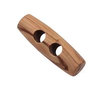 5 Stück Holzknöpfe aus echtem Oliven Holz Knebel Toggle oval Holz Knöpfe Naturknöpfe (30mm)
