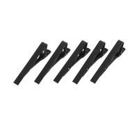 5 Stück Krawattenklammern aus Metall Schwarz, Elegant und Schlicht | Kupferkern, Matte Oberfläche, für Anzug und Hemd bei Formellen Anlässen, Hochzeiten und Büro