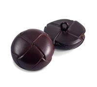 5 Stück Lederknopf Geflochten, Lederbezogene Knöpfe 15/18/20/23/25/28mm Lederknopf für Nähzubehör Sofa, Mäntel und Jacken (Braun, 20mm)