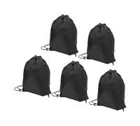 5 Stück wasserdichte Oxford-Zugbag für das Fitnessstudio, große Kapazität, Schwarz