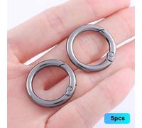 5 Stücke Feder O-Ring Metall Runde Karabinerhaken Schlüsselringe Clips für Schlüsselanhänger, Schnallen, Taschen, Geldbeutel, Handtaschen, Bastelei